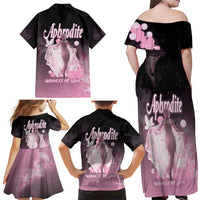 Ancient Greek Aphrodite Family Matching Off Shoulder Maxi Dress and Hawaiian Shirt Goddess Of Beauty - Wonder Print Shop