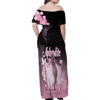 Ancient Greek Aphrodite Family Matching Off Shoulder Maxi Dress and Hawaiian Shirt Goddess Of Beauty - Wonder Print Shop