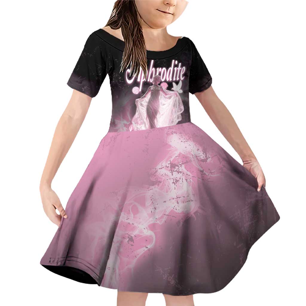 Ancient Greek Aphrodite Family Matching Off Shoulder Short Dress and Hawaiian Shirt Goddess Of Beauty - Wonder Print Shop