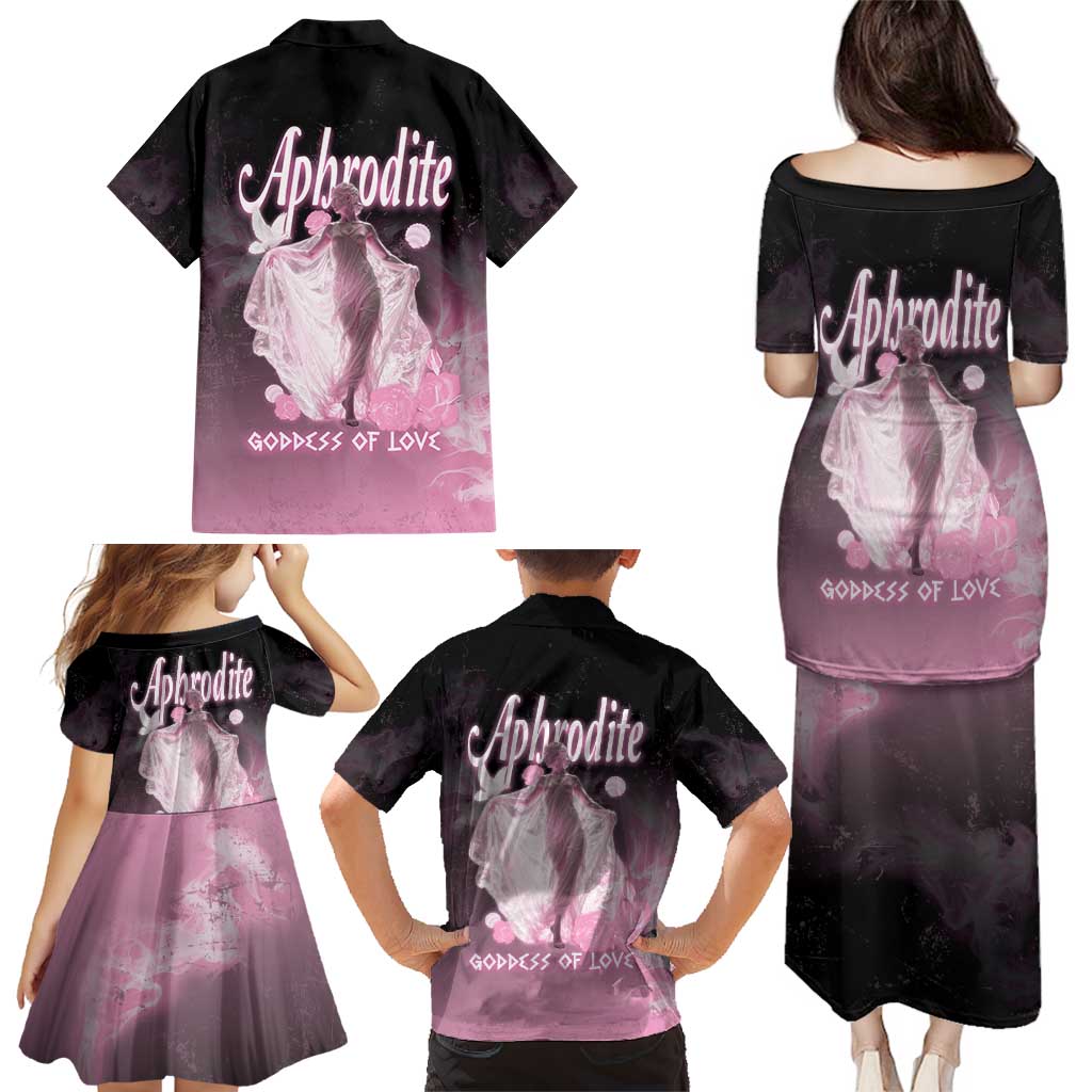 Ancient Greek Aphrodite Family Matching Puletasi and Hawaiian Shirt Goddess Of Beauty - Wonder Print Shop