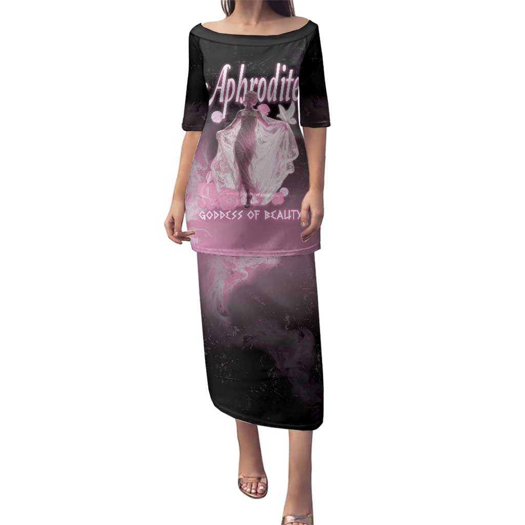 Ancient Greek Aphrodite Family Matching Puletasi and Hawaiian Shirt Goddess Of Beauty - Wonder Print Shop