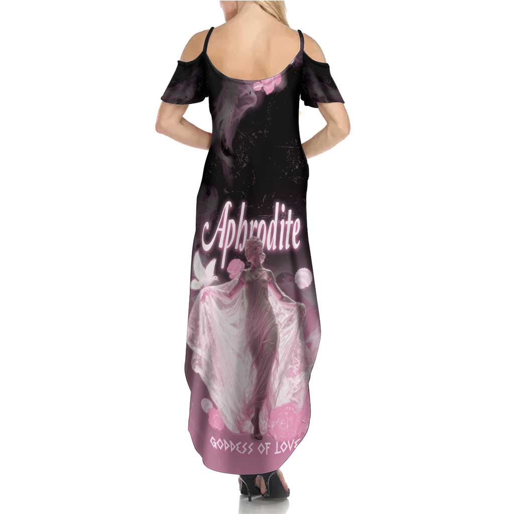 Ancient Greek Aphrodite Family Matching Summer Maxi Dress and Hawaiian Shirt Goddess Of Beauty - Wonder Print Shop