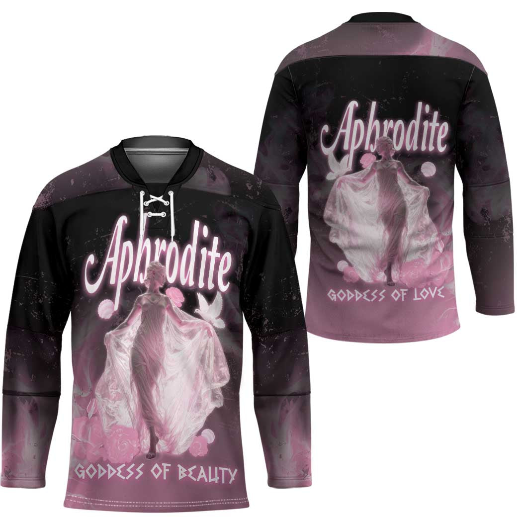 Ancient Greek Aphrodite Hockey Jersey Goddess Of Beauty - Wonder Print Shop