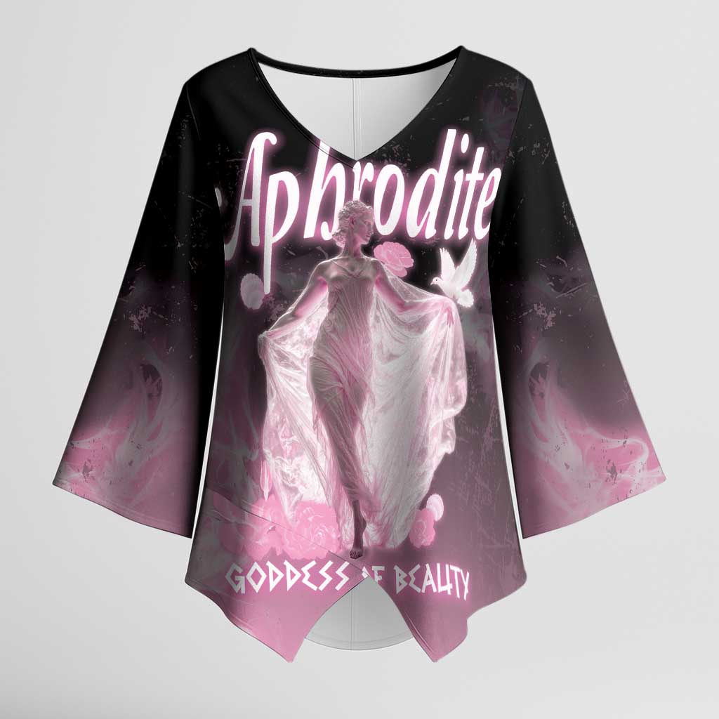 Ancient Greek Aphrodite Kimono Sleeve Blouse Goddess Of Beauty - Wonder Print Shop