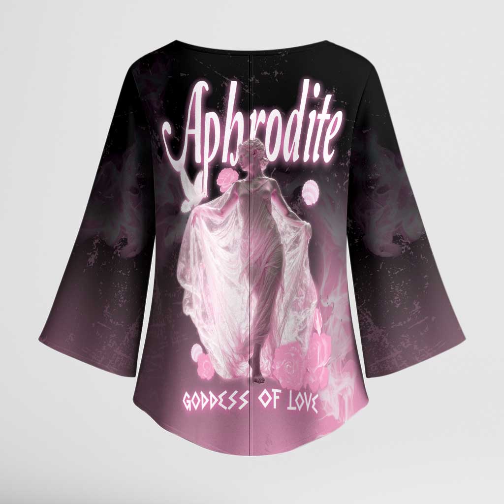 Ancient Greek Aphrodite Kimono Sleeve Blouse Goddess Of Beauty - Wonder Print Shop