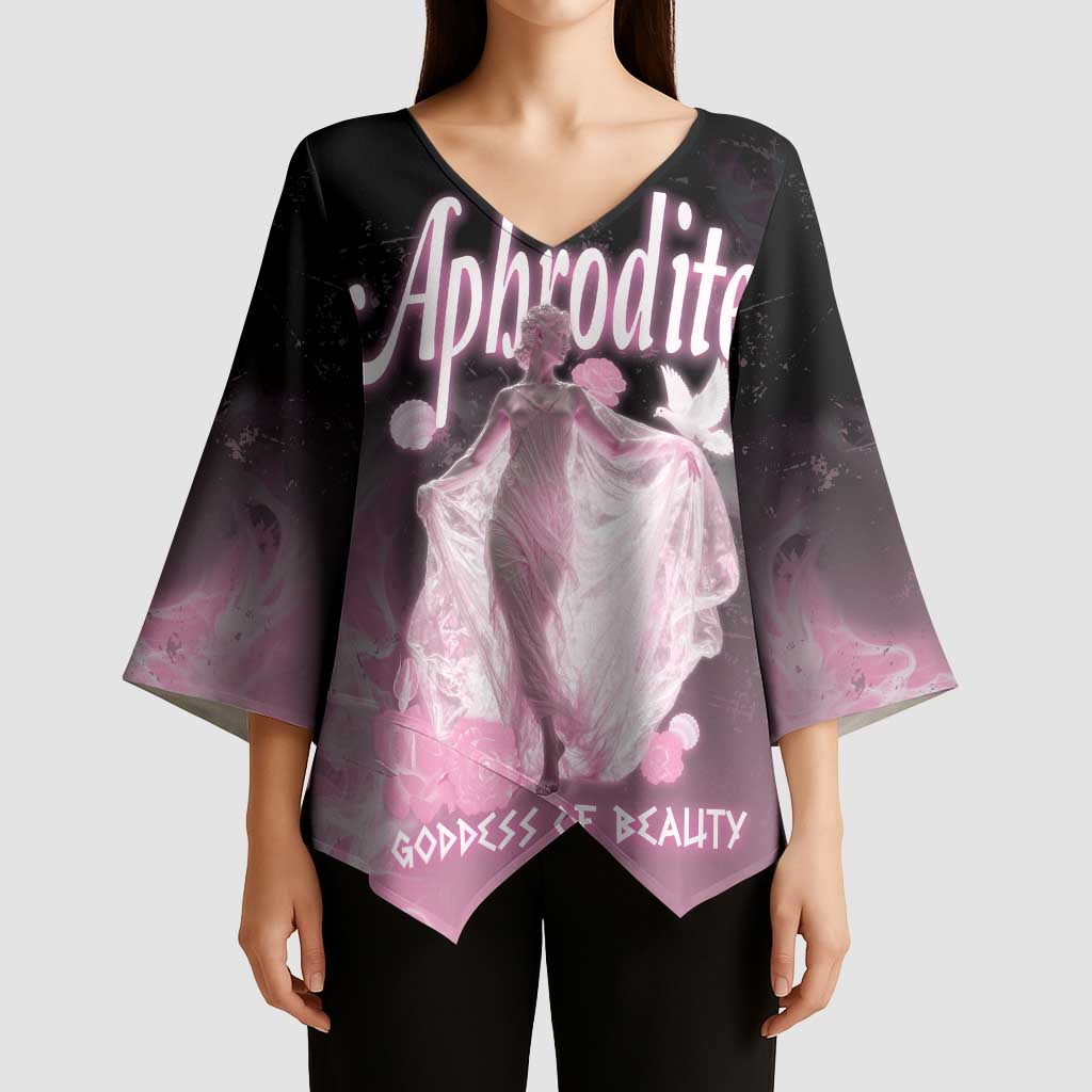 Ancient Greek Aphrodite Kimono Sleeve Blouse Goddess Of Beauty - Wonder Print Shop