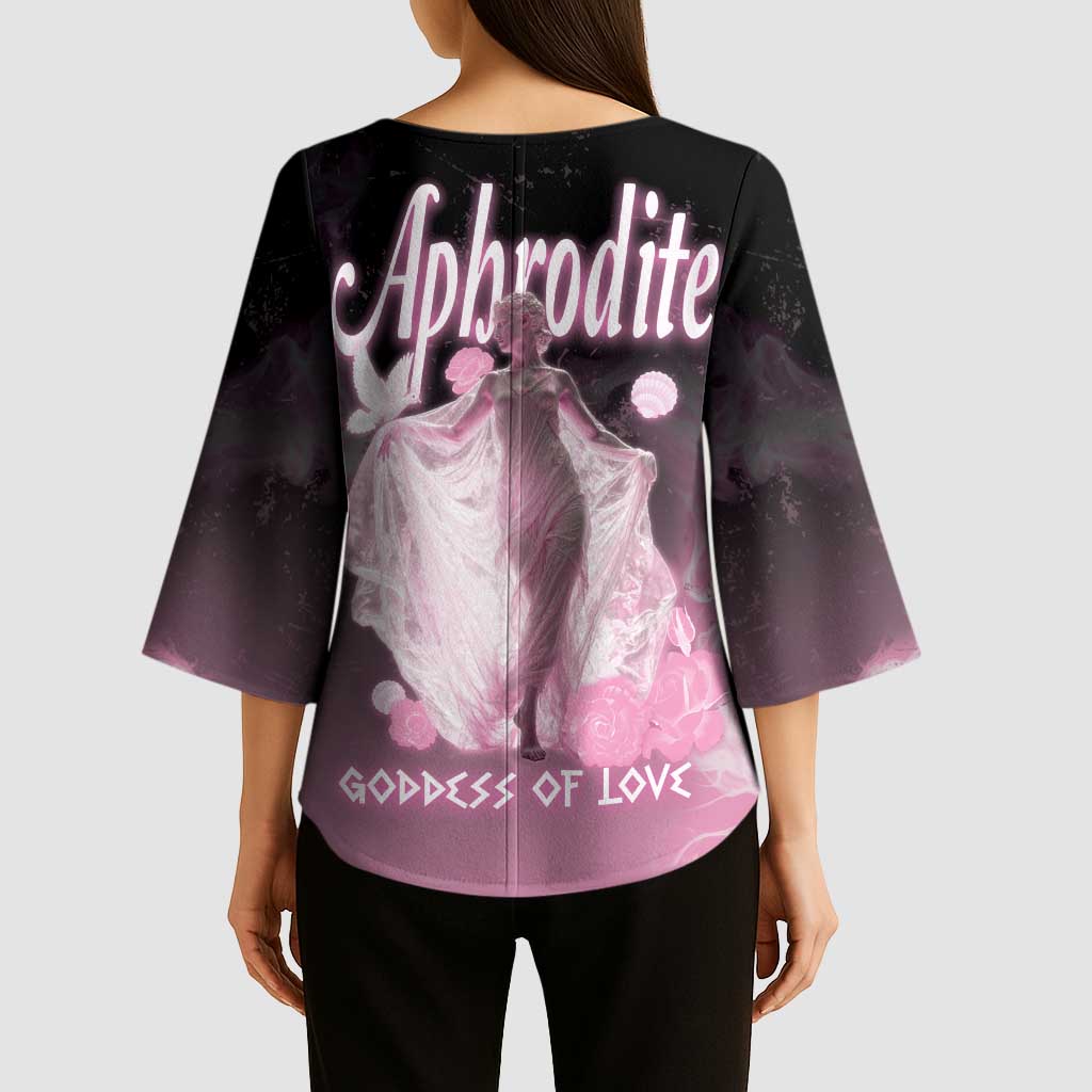 Ancient Greek Aphrodite Kimono Sleeve Blouse Goddess Of Beauty - Wonder Print Shop