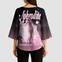 Ancient Greek Aphrodite Kimono Sleeve Blouse Goddess Of Beauty - Wonder Print Shop