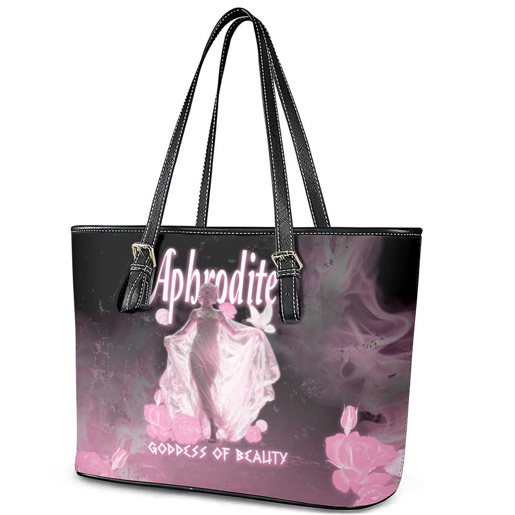 Ancient Greek Aphrodite Leather Tote Bag Goddess Of Beauty - Wonder Print Shop