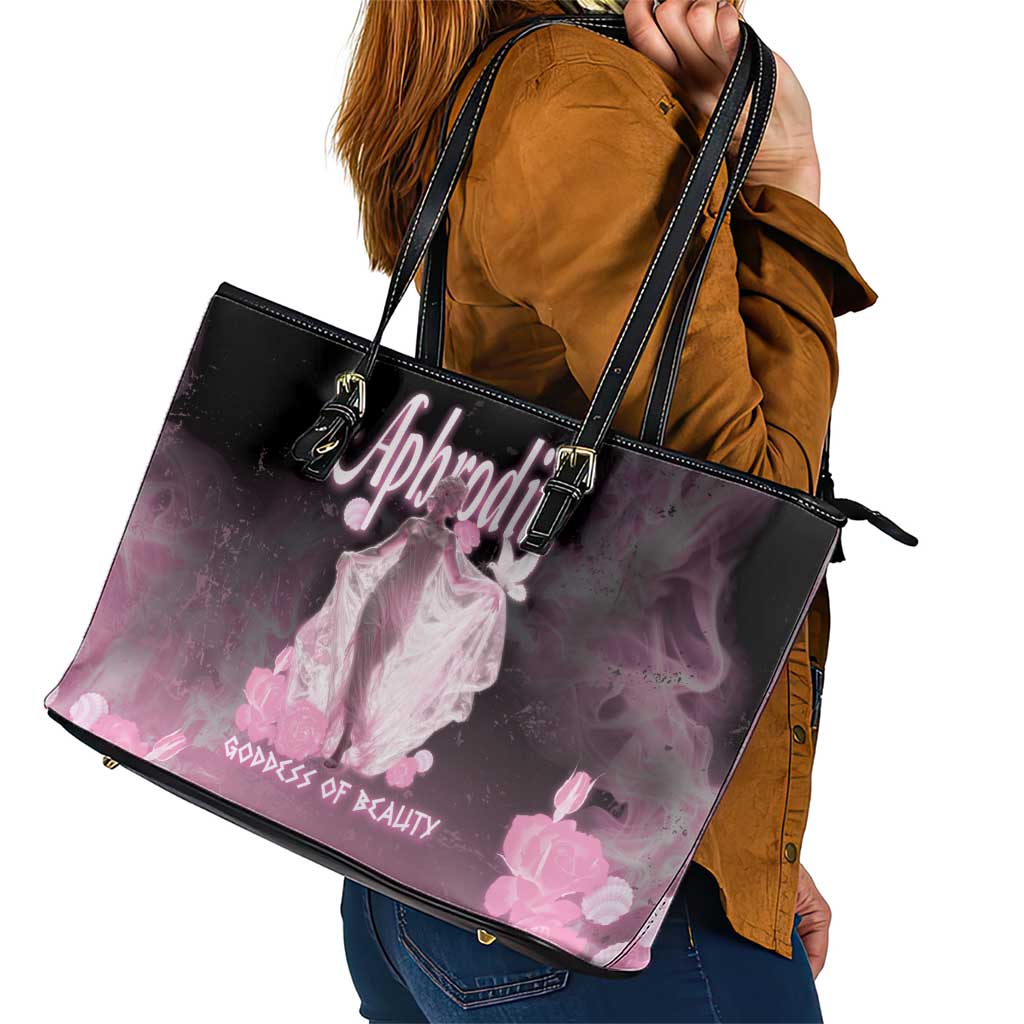 Ancient Greek Aphrodite Leather Tote Bag Goddess Of Beauty - Wonder Print Shop
