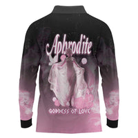 Ancient Greek Aphrodite Long Sleeve Polo Shirt Goddess Of Beauty - Wonder Print Shop
