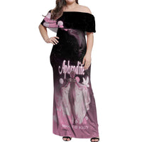 Ancient Greek Aphrodite Off Shoulder Maxi Dress Goddess Of Beauty - Wonder Print Shop