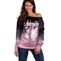 Ancient Greek Aphrodite Off Shoulder Sweater Goddess Of Beauty - Wonder Print Shop