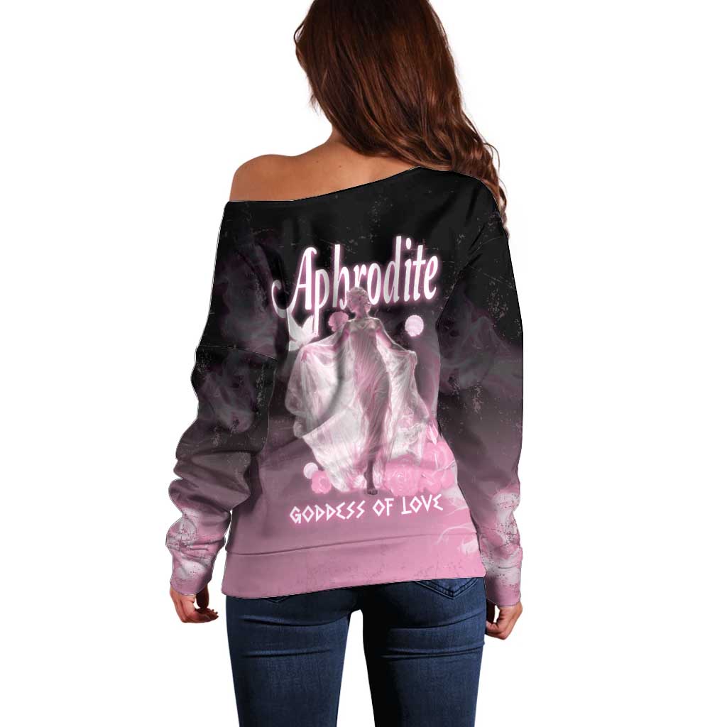 Ancient Greek Aphrodite Off Shoulder Sweater Goddess Of Beauty - Wonder Print Shop