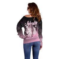 Ancient Greek Aphrodite Off Shoulder Sweater Goddess Of Beauty - Wonder Print Shop