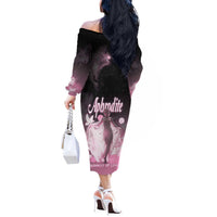 Ancient Greek Aphrodite Off The Shoulder Long Sleeve Dress Goddess Of Beauty - Wonder Print Shop