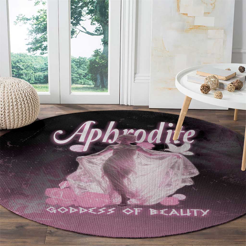 Ancient Greek Aphrodite Round Carpet Goddess Of Beauty - Wonder Print Shop