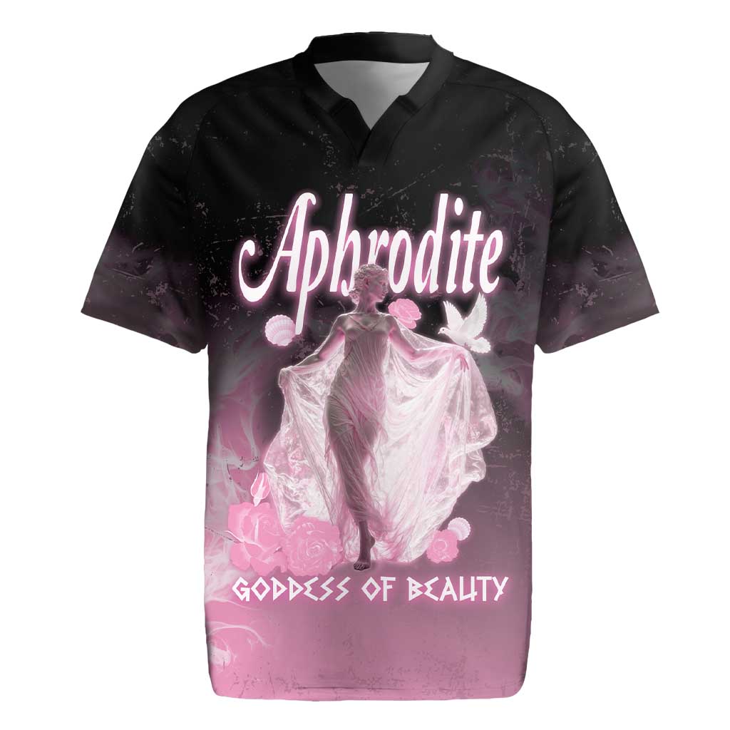 Ancient Greek Aphrodite Rugby Jersey Goddess Of Beauty - Wonder Print Shop