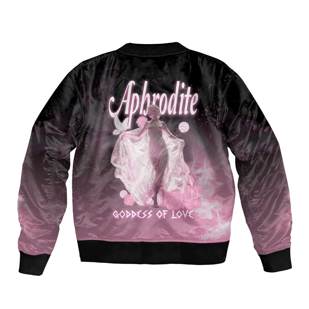 Ancient Greek Aphrodite Sleeve Zip Bomber Jacket Goddess Of Beauty - Wonder Print Shop