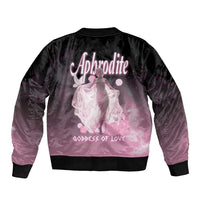 Ancient Greek Aphrodite Sleeve Zip Bomber Jacket Goddess Of Beauty - Wonder Print Shop