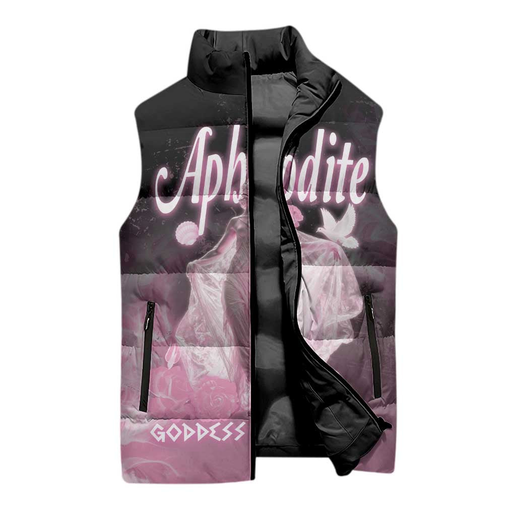 Ancient Greek Aphrodite Sleeveless Puffer Jacket Goddess Of Beauty - Wonder Print Shop