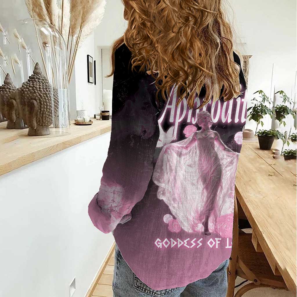 Ancient Greek Aphrodite Women Casual Shirt Goddess Of Beauty - Wonder Print Shop