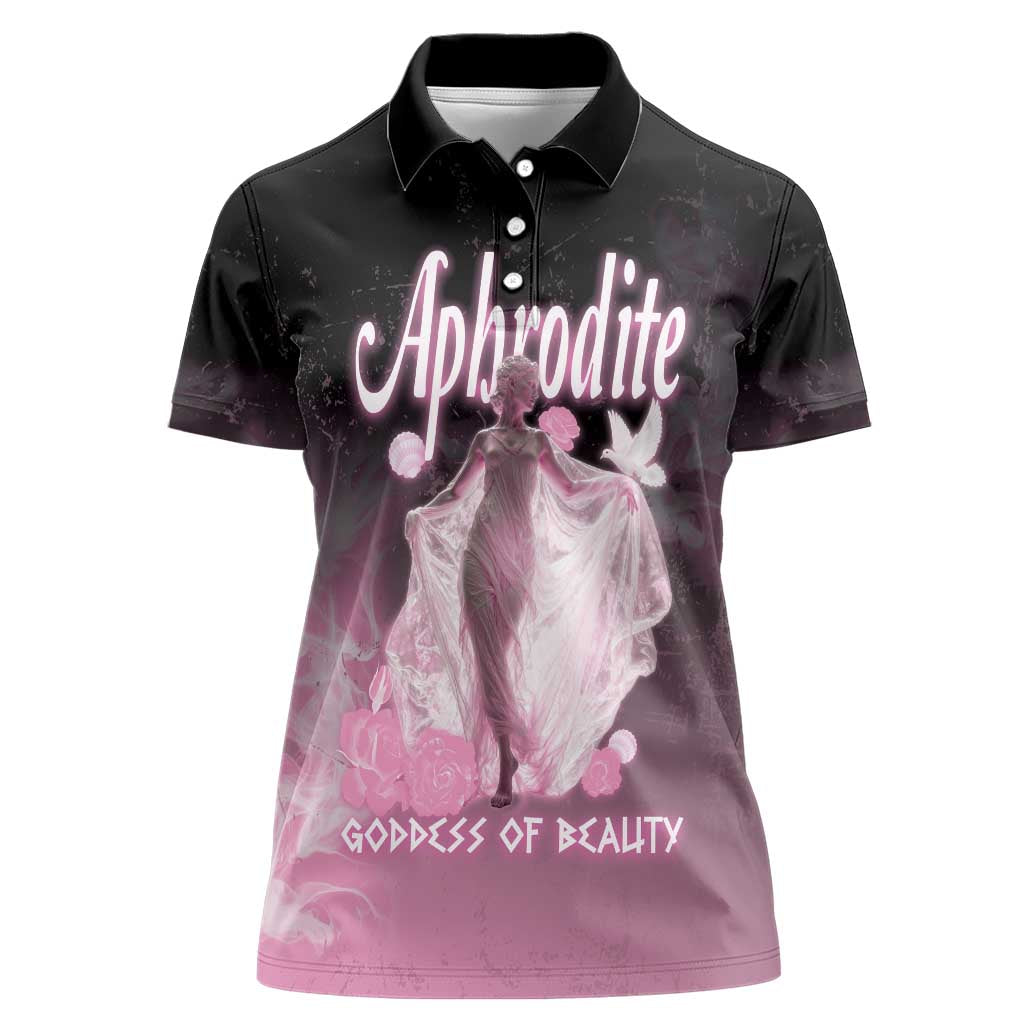Ancient Greek Aphrodite Women Polo Shirt Goddess Of Beauty - Wonder Print Shop