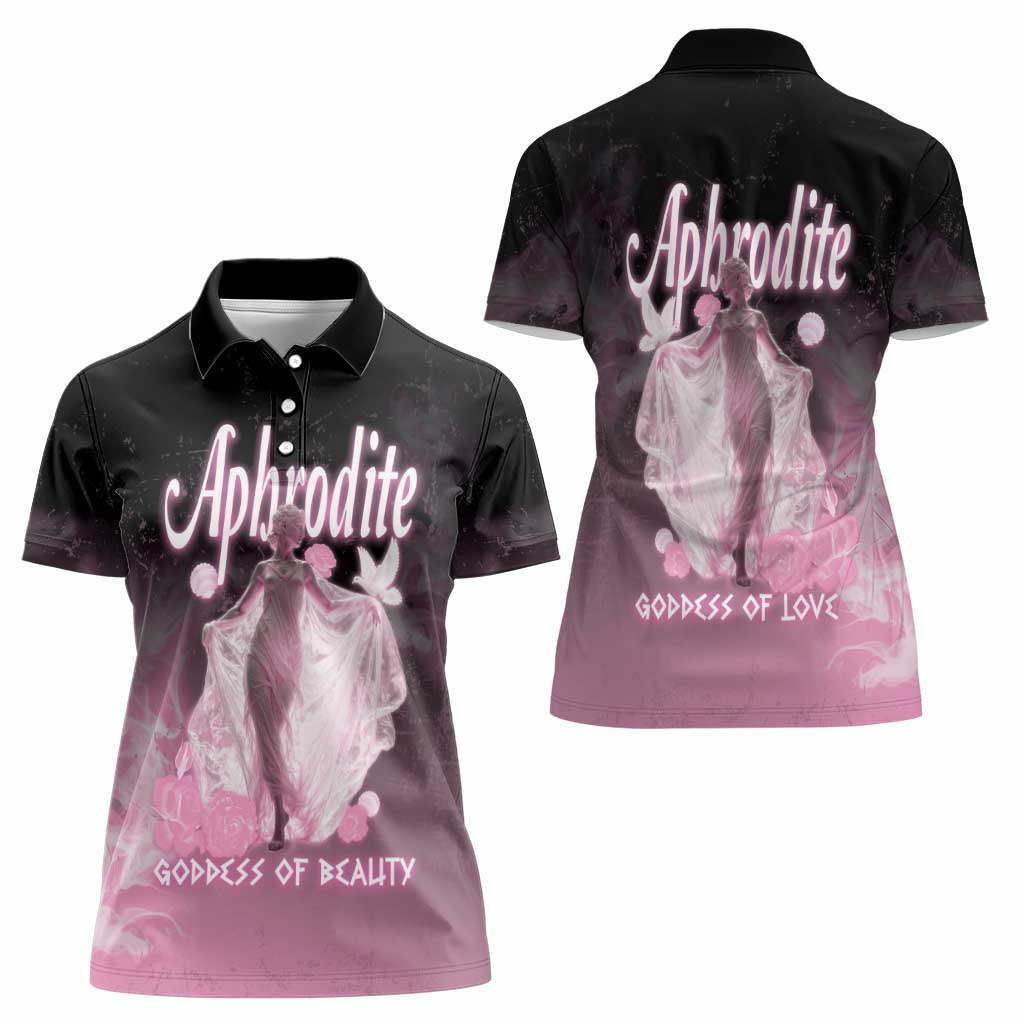Ancient Greek Aphrodite Women Polo Shirt Goddess Of Beauty - Wonder Print Shop