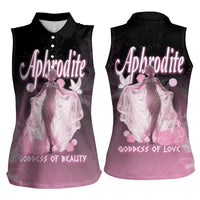 Ancient Greek Aphrodite Women Sleeveless Polo Shirt Goddess Of Beauty - Wonder Print Shop