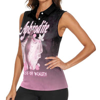 Ancient Greek Aphrodite Women Sleeveless Polo Shirt Goddess Of Beauty - Wonder Print Shop