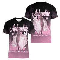 Ancient Greek Aphrodite Women V-Neck T-Shirt Goddess Of Beauty - Wonder Print Shop