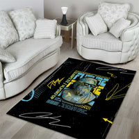Ancient Greek Zeus Area Rug Futuristic Style - Wonder Print Shop