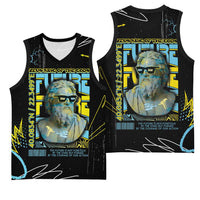 Ancient Greek Zeus Basketball Jersey Futuristic Style - Wonder Print Shop