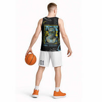 Ancient Greek Zeus Basketball Jersey Futuristic Style - Wonder Print Shop