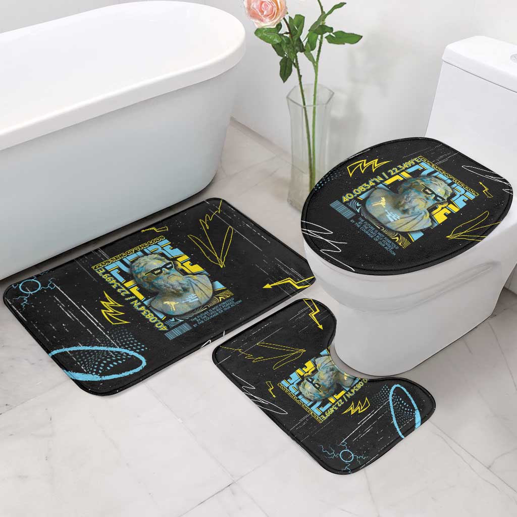 Ancient Greek Zeus Bathroom Set Futuristic Style - Wonder Print Shop