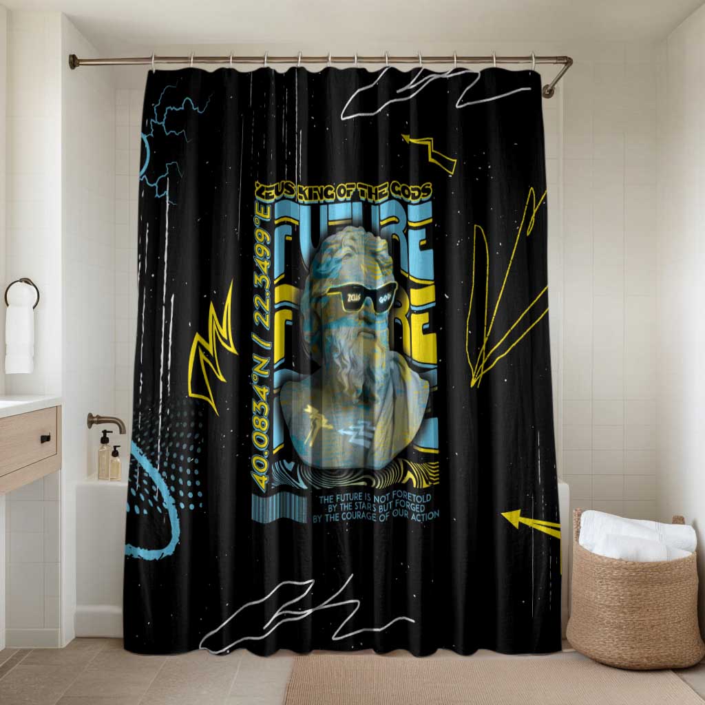 Ancient Greek Zeus Bathroom Set Futuristic Style - Wonder Print Shop