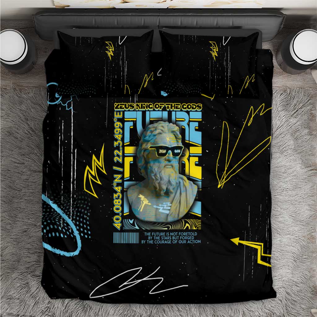 Ancient Greek Zeus Bedding Set Futuristic Style - Wonder Print Shop