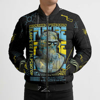 Ancient Greek Zeus Bomber Puffer Jacket Futuristic Style - Wonder Print Shop