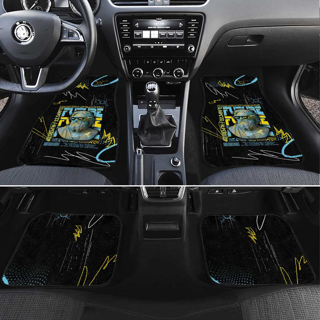 Ancient Greek Zeus Car Mats Futuristic Style - Wonder Print Shop