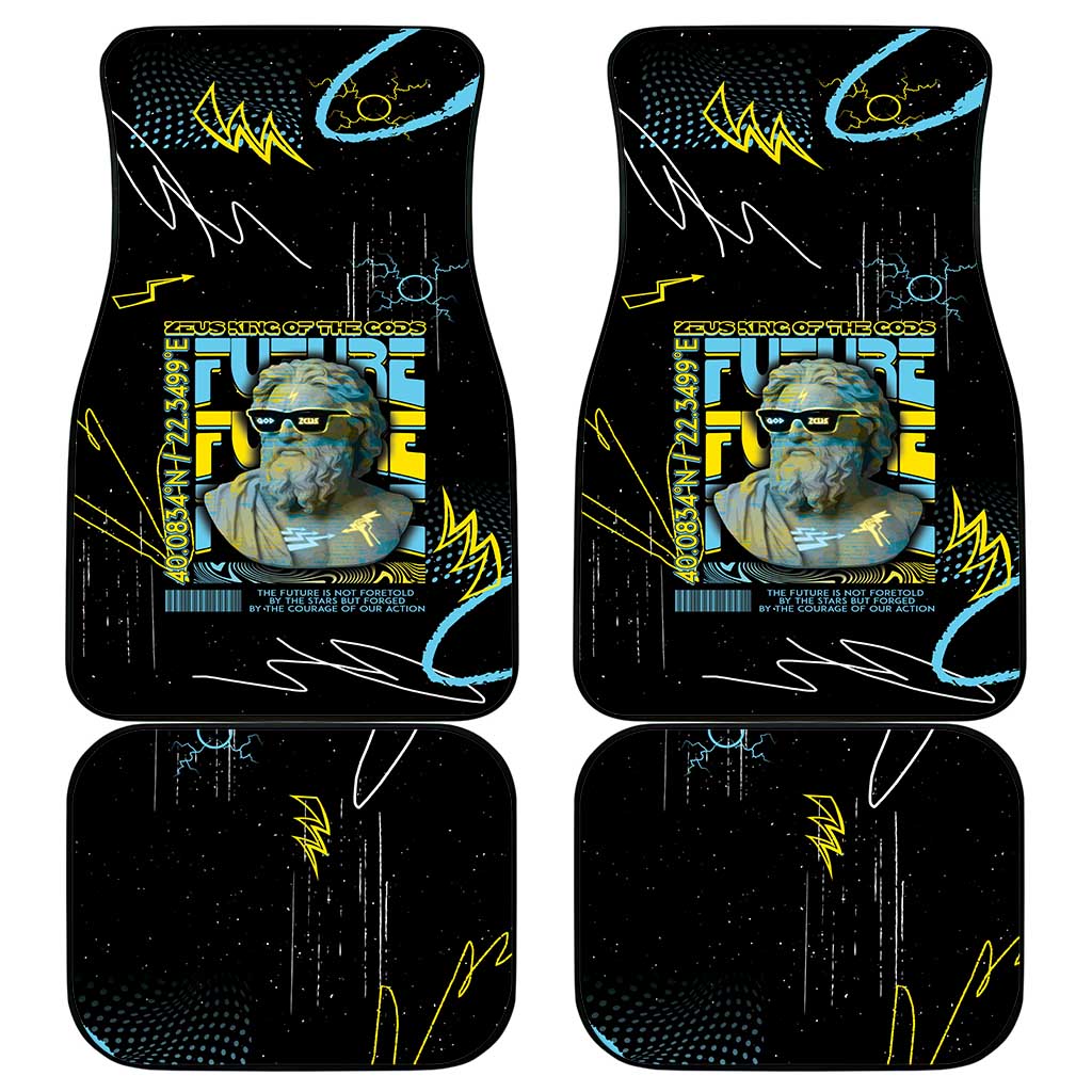 Ancient Greek Zeus Car Mats Futuristic Style - Wonder Print Shop