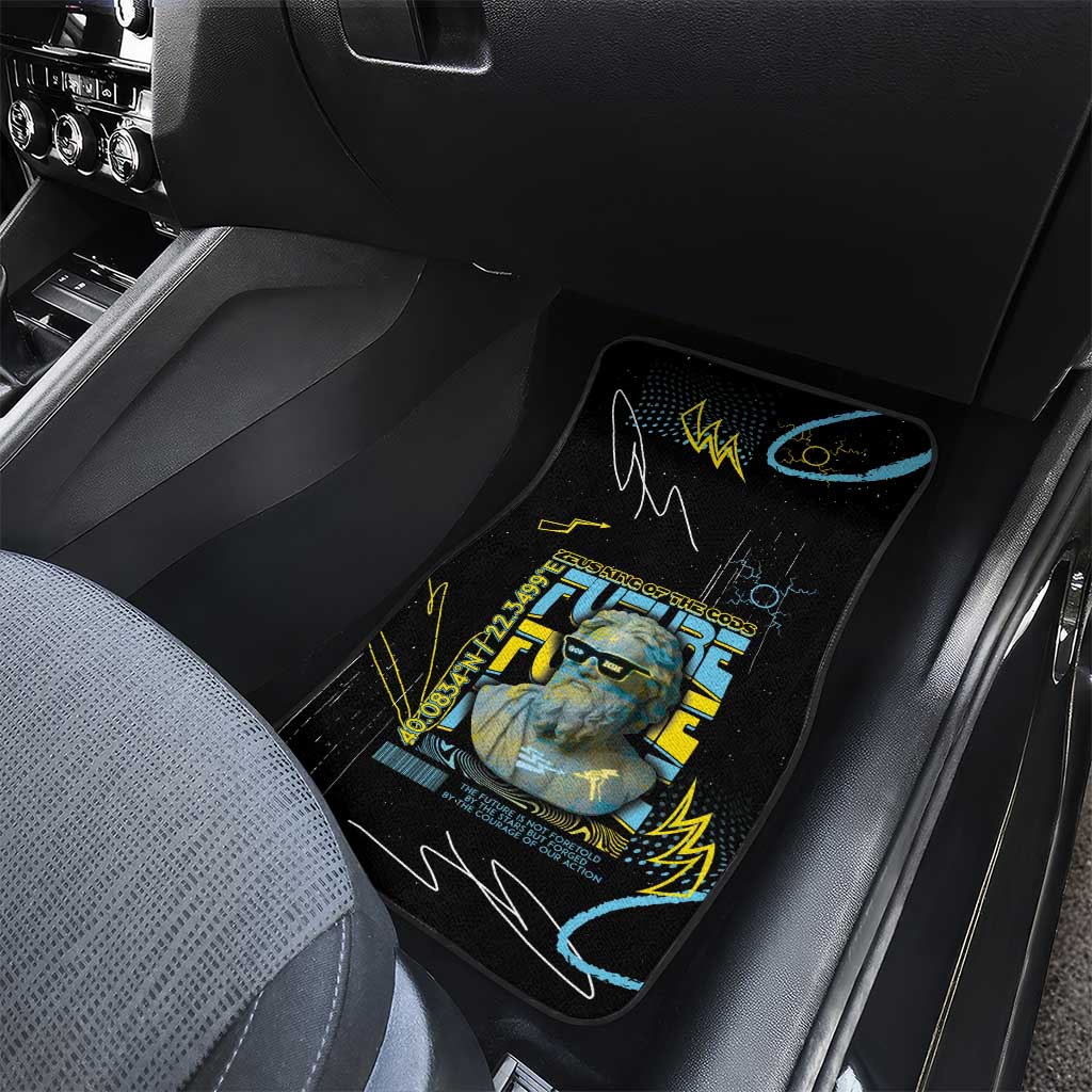 Ancient Greek Zeus Car Mats Futuristic Style - Wonder Print Shop