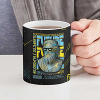 Ancient Greek Zeus Ceramic Mug Futuristic Style - Wonder Print Shop
