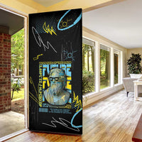 Ancient Greek Zeus Door Cover Futuristic Style - Wonder Print Shop