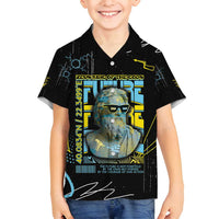 Ancient Greek Zeus Family Matching Long Sleeve Bodycon Dress and Hawaiian Shirt Futuristic Style - Wonder Print Shop