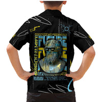 Ancient Greek Zeus Family Matching Mermaid Dress and Hawaiian Shirt Futuristic Style - Wonder Print Shop