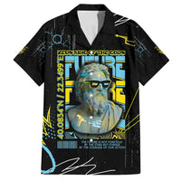 Ancient Greek Zeus Family Matching Off Shoulder Maxi Dress and Hawaiian Shirt Futuristic Style - Wonder Print Shop