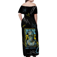 Ancient Greek Zeus Family Matching Off Shoulder Maxi Dress and Hawaiian Shirt Futuristic Style - Wonder Print Shop