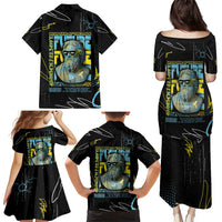 Ancient Greek Zeus Family Matching Puletasi and Hawaiian Shirt Futuristic Style - Wonder Print Shop