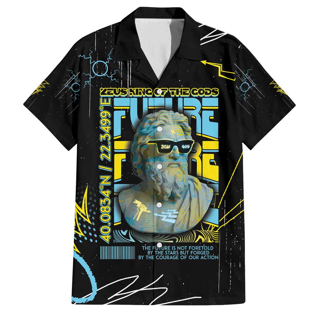 Ancient Greek Zeus Family Matching Tank Maxi Dress and Hawaiian Shirt Futuristic Style - Wonder Print Shop