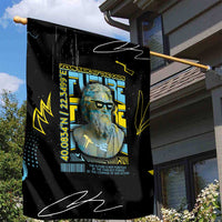 Ancient Greek Zeus Garden Flag Futuristic Style - Wonder Print Shop